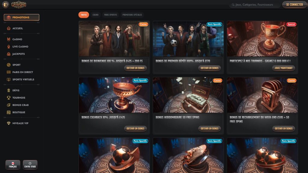 bonus de casino en ligne